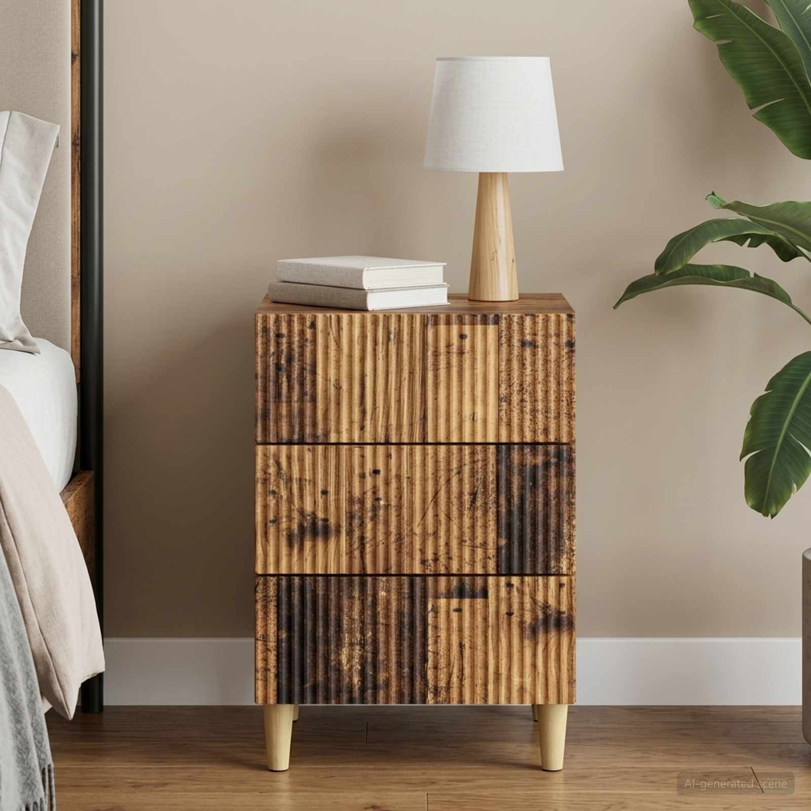 Nattduksbord Gammalt trä 43 x 41 x 66,5 cm Konstruerat trä