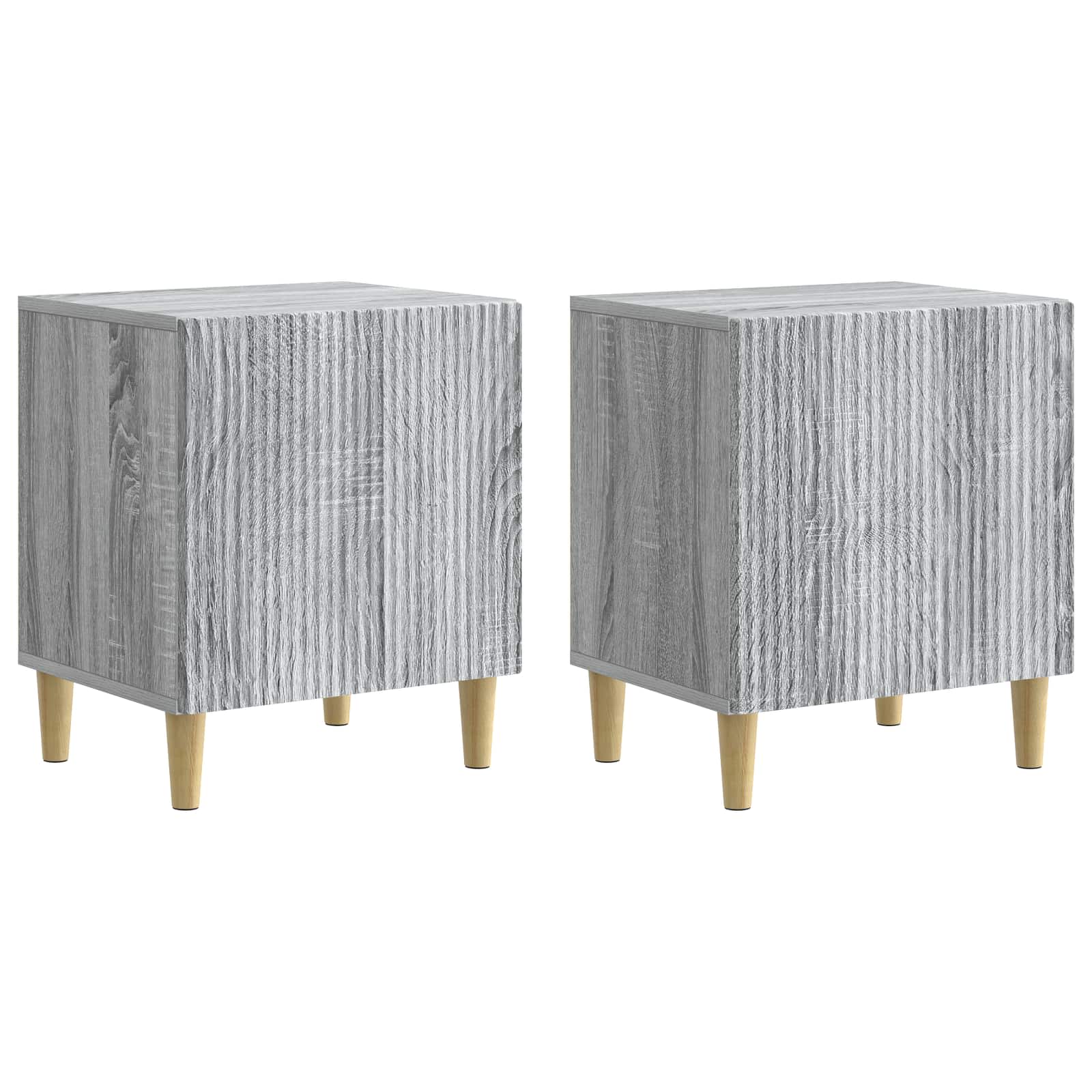 Nattduksbord 2 pcs Grå sonoma-ek 43 x 34,5 x 50 cm