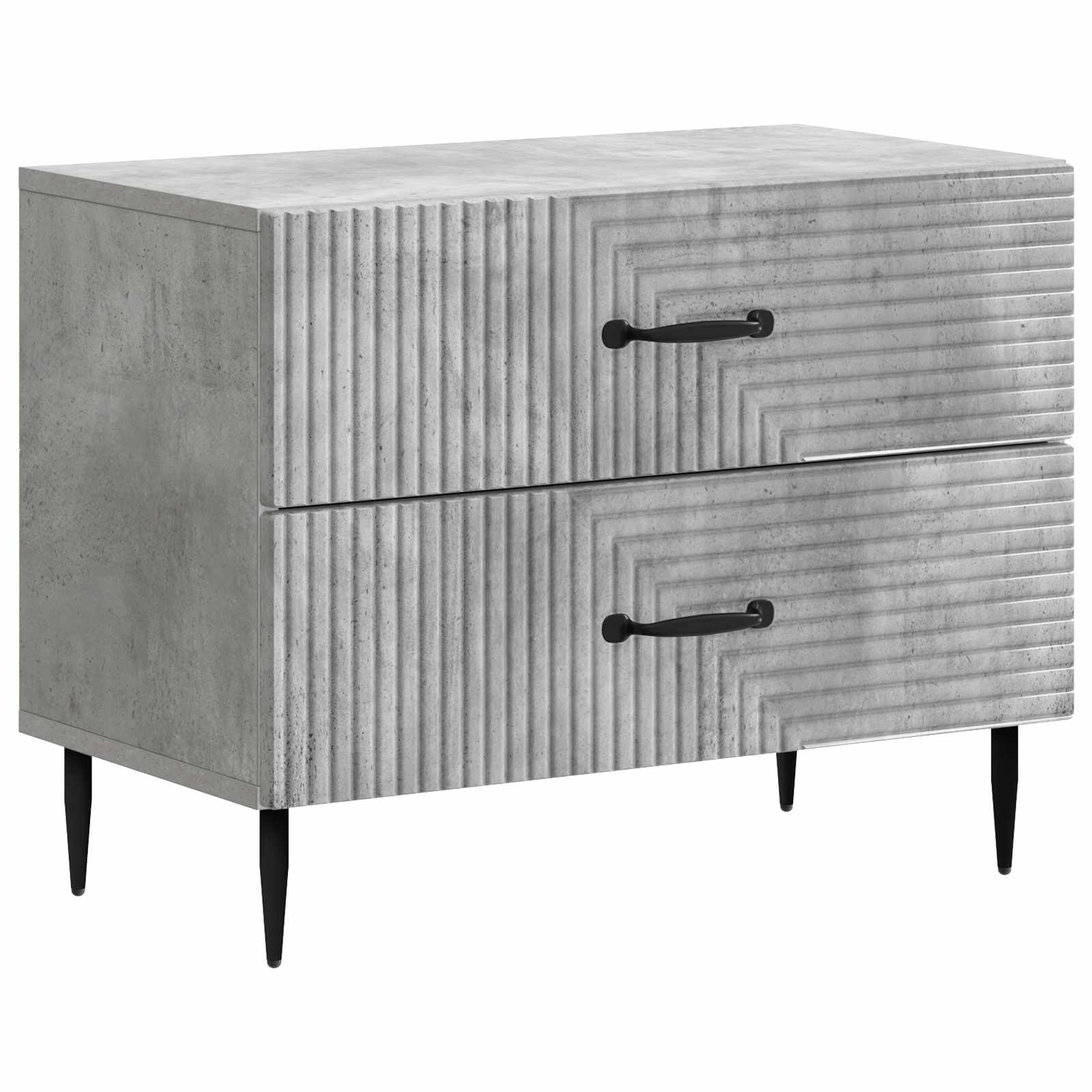 Nattduksbord Betonggrå 62 x 34,5 x 47,5 cm Konstruerat trä