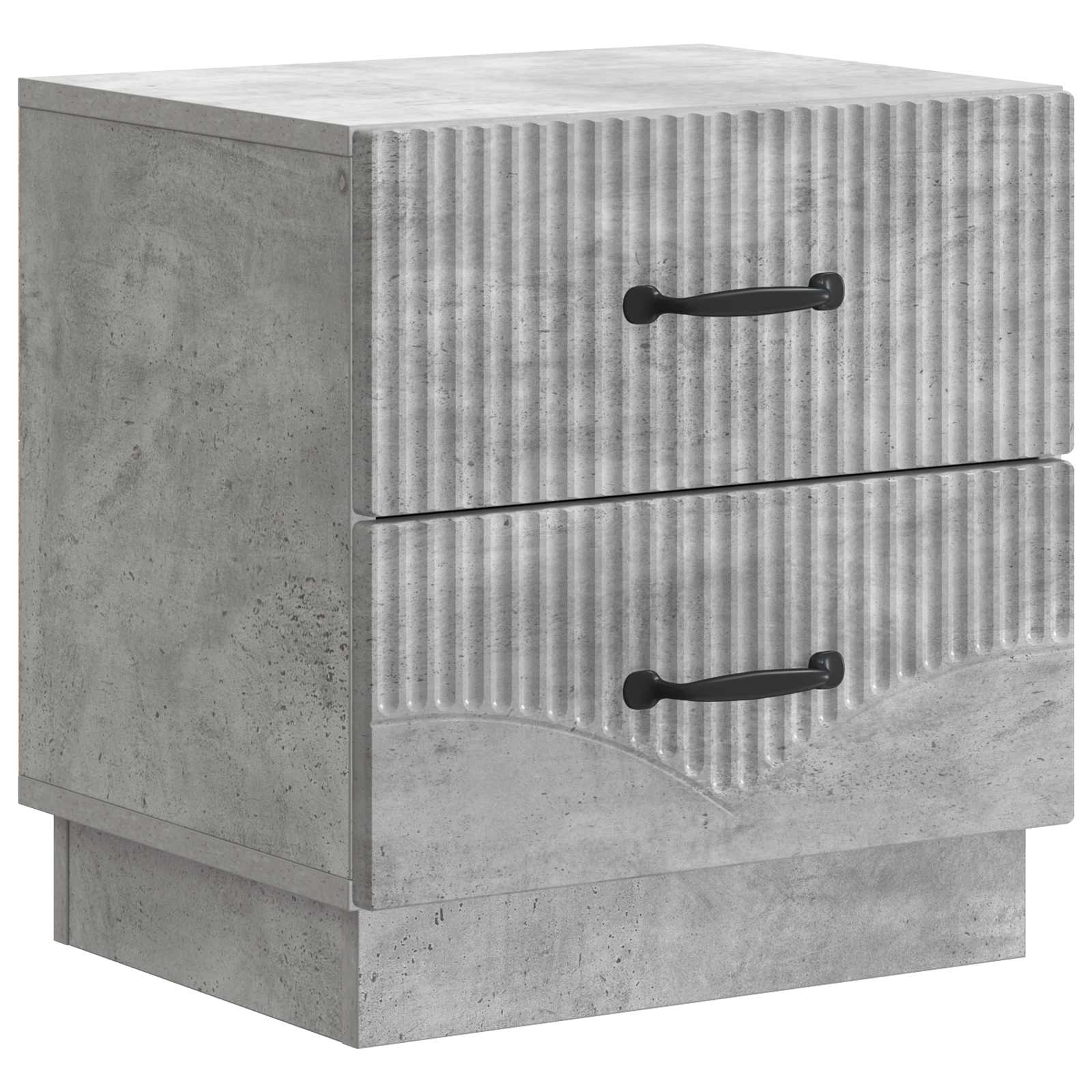 Nattduksbord Betonggrå 43 x 34,5 x 44,5 cm Konstruerat trä