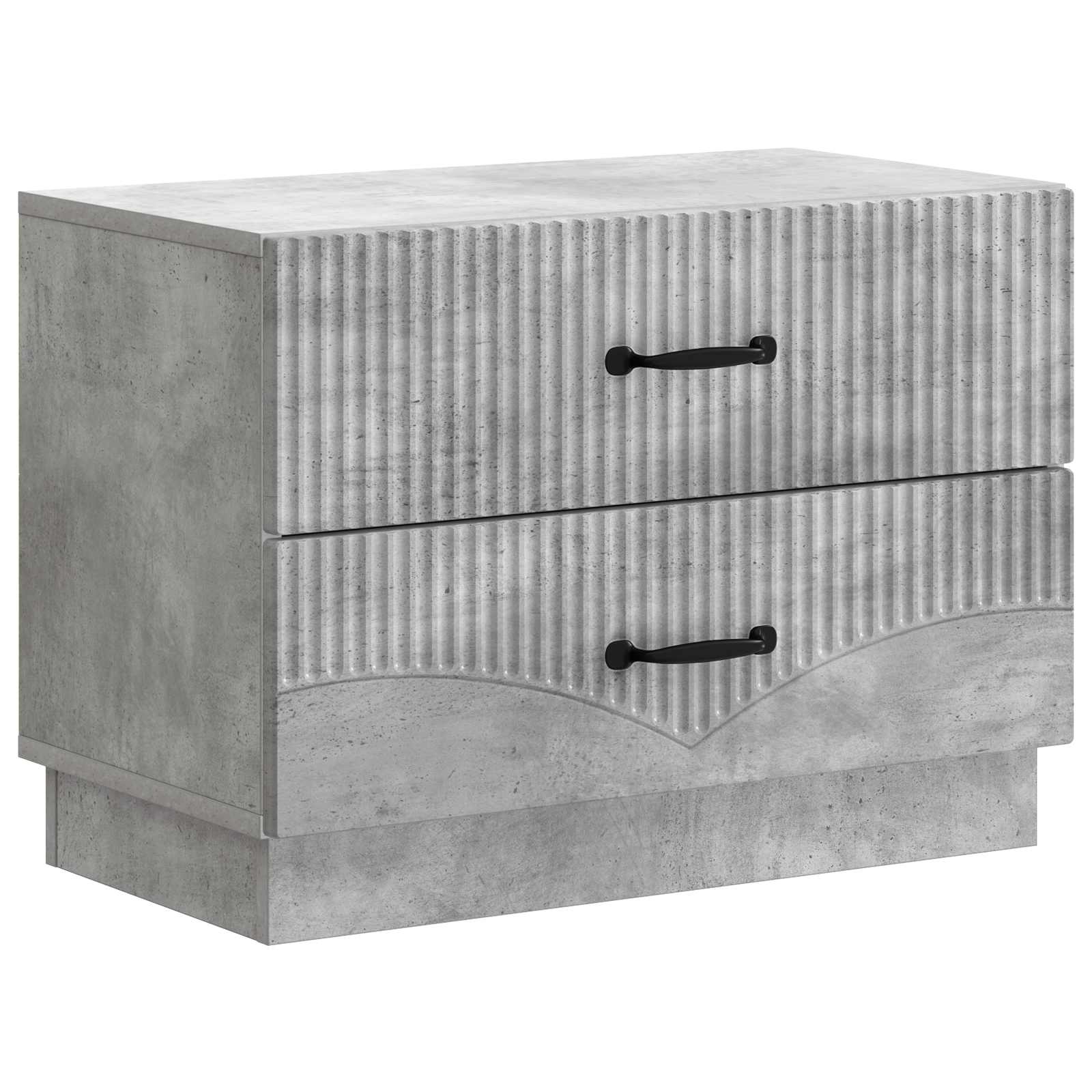 Nattduksbord Betonggrå 62 x 34,5 x 44,5 cm Konstruerat trä