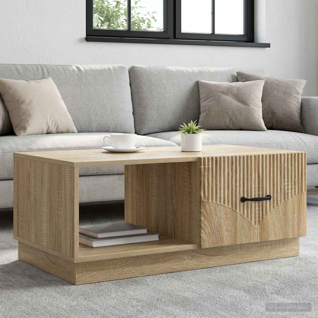 Kaffeebord Sonoma-ek 90 x 50 x 37 cm Konstruerat trä