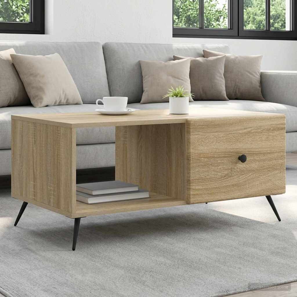 Kaffeebord Sonoma-ek 90 x 50 x 40 cm Konstruerat trä