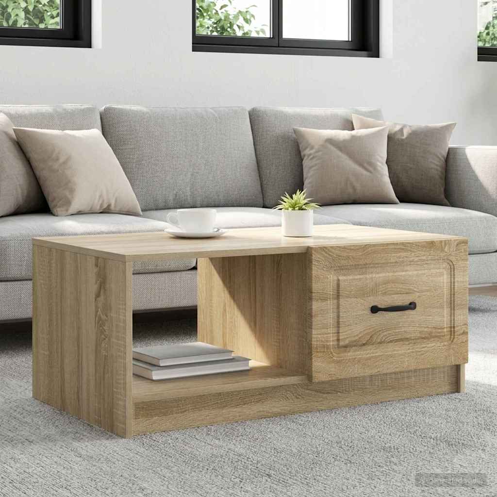 Kaffeebord Sonoma-ek 90 x 50 x 37 cm Konstruerat trä
