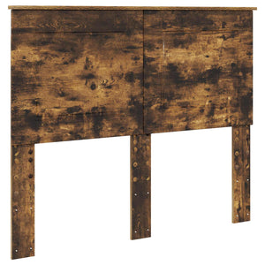 Sängram med huvudgavel Rökt ek 135 x 190 cm Massiv furu