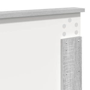 Sängram med huvudgavel Grå Sonoma 120 x 200 cm Massiv furu