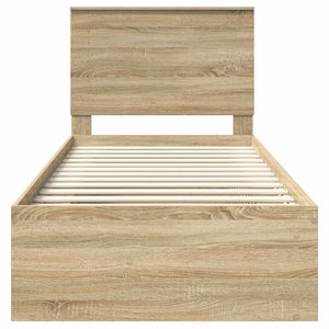 Sängram med huvudgavel Sonoma 90 x 190 cm Massiv furu