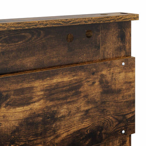 Sängram med huvudgavel Rökt ek 160 x 200 cm Massiv furu