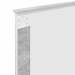 Sängram med huvudgavel Betong 90 x 200 cm Massiv furu