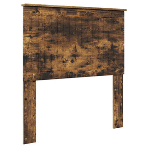 Sängram med huvudgavel Rökt ek 90 x 200 cm Massiv furu