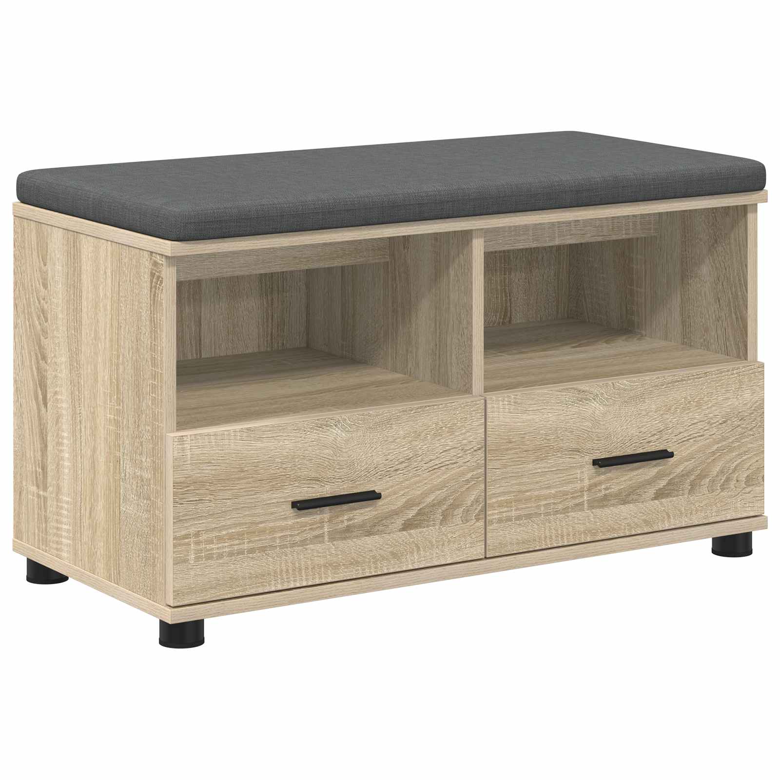 Hallbänk Sonoma-ek 80 x 38 x 46 cm Konstruerat Trä och Tyg