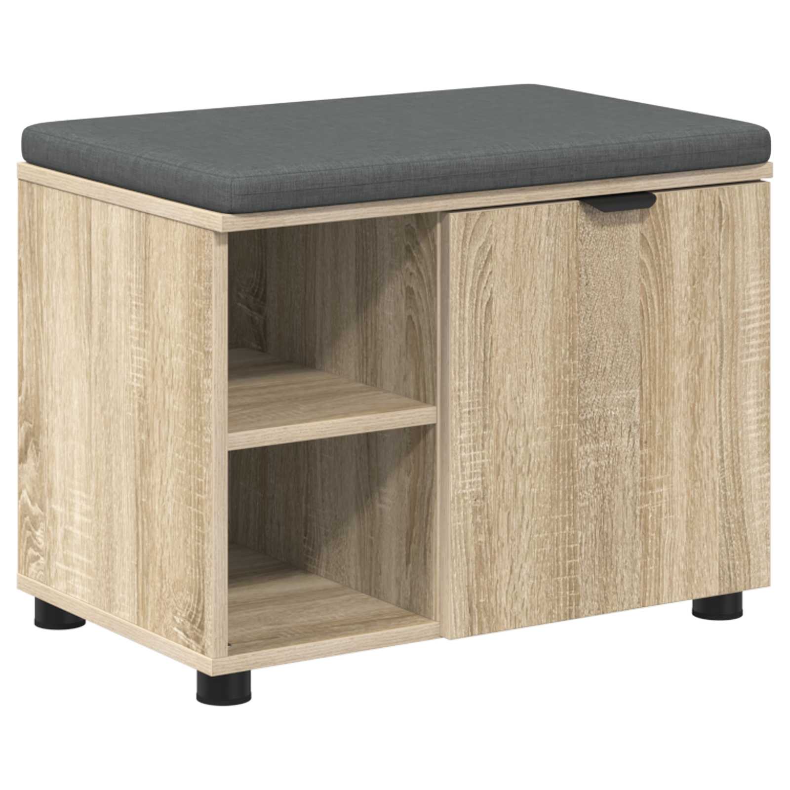 Hallbänk Sonoma-ek 60 x 38 x 46 cm Konstruerat Trä och Tyg