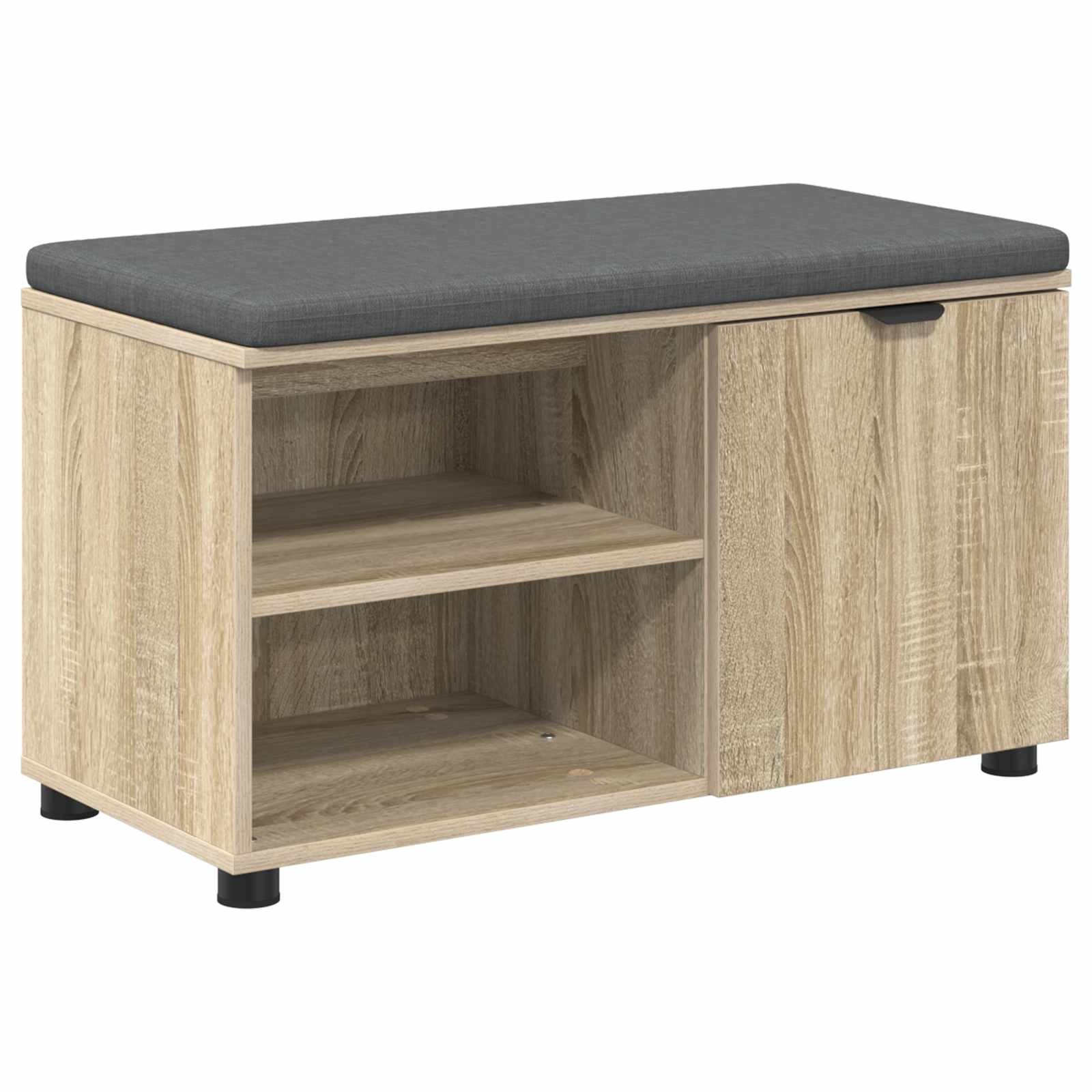 Hallbänk Sonoma-ek 80 x 38 x 46 cm Konstruerat Trä och Tyg