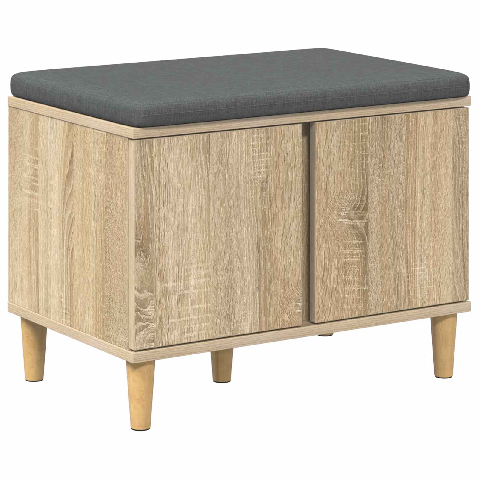 Hallbänk Sonoma-ek 60 x 38 x 46 cm Konstruerat Trä och Tyg