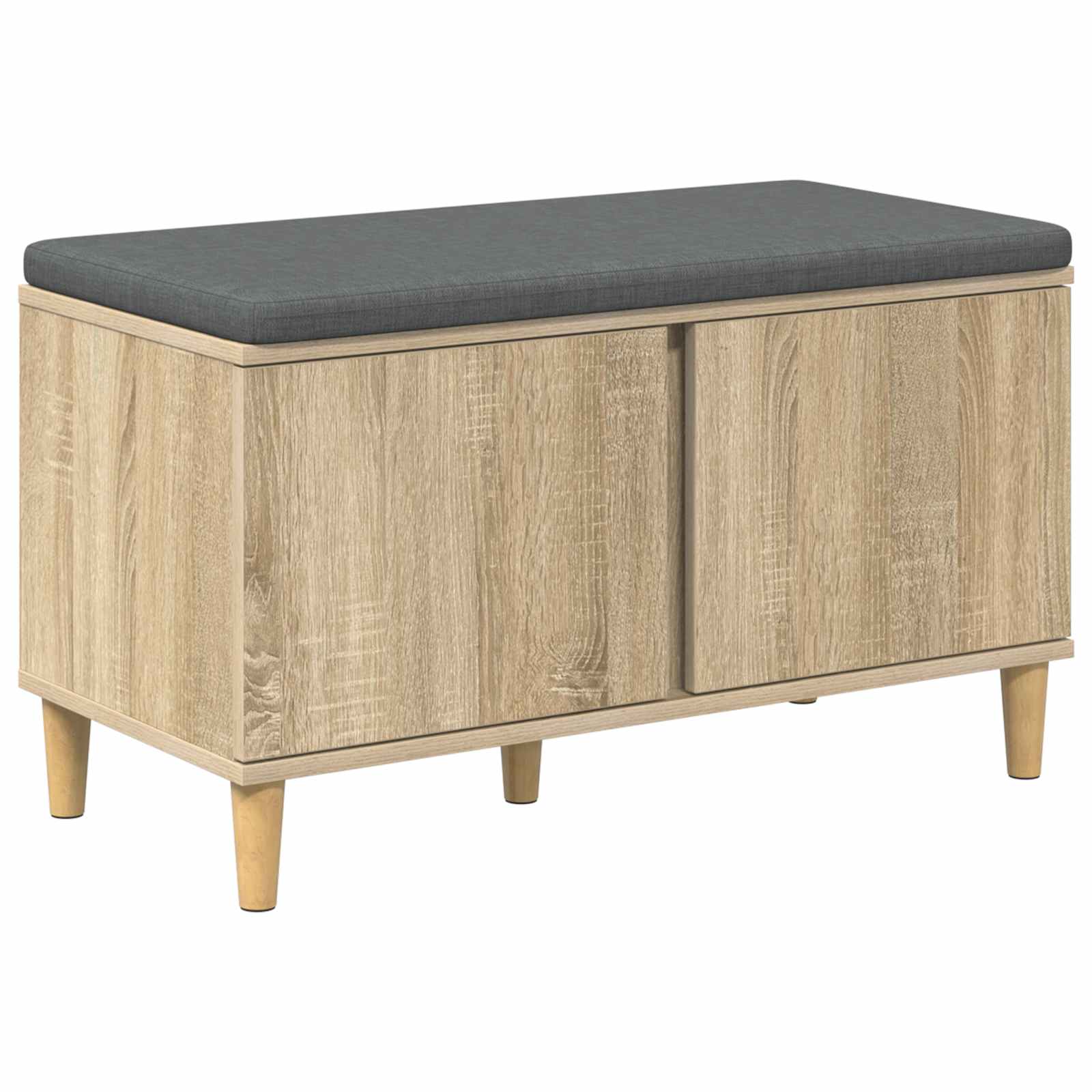 Hallbänk Sonoma-ek 80 x 38 x 46 cm Konstruerat Trä och Tyg