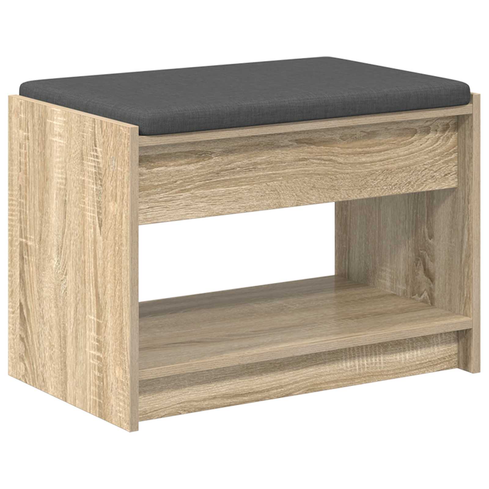 Hallbänk Sonoma-ek 63 x 38 x 45 cm Konstruerat Trä och Tyg