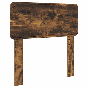 Sängram med huvudgavel Rökt ek 90 x 200 cm Massiv furu