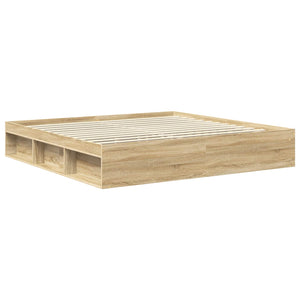 Sängram med huvudgavel Sonoma 200 x 200 cm Massiv furu