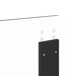 Sängram med huvudgavel Svart 180 x 200 cm Massiv furu