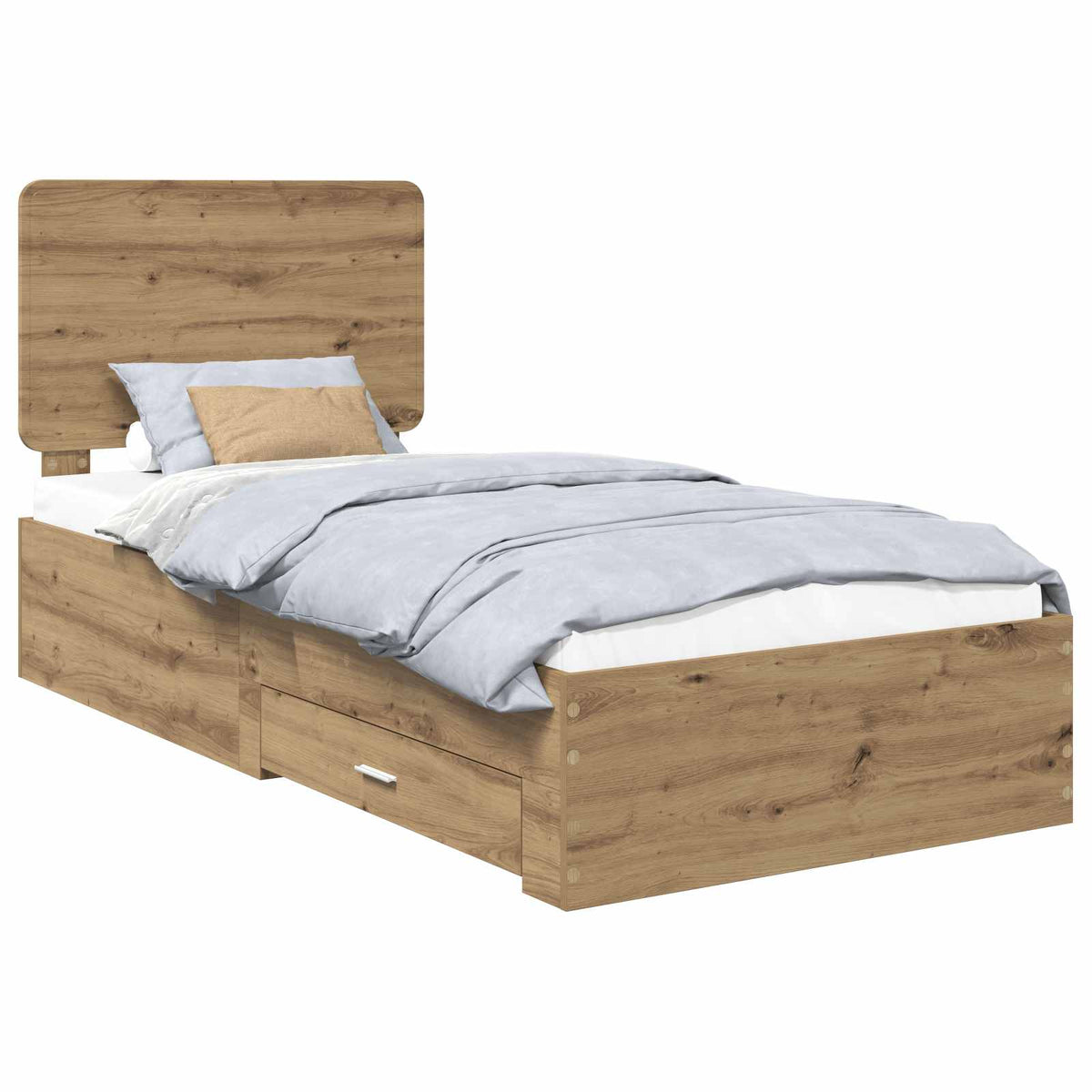 Sängram med låda Artisan Ek 90 x 200 cm Konstruerat trä