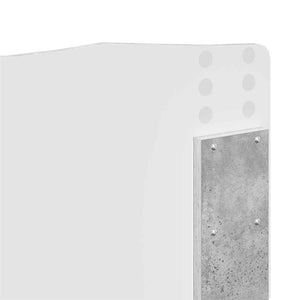 Sängram med huvudgavel Betong 200 x 200 cm Massiv furu