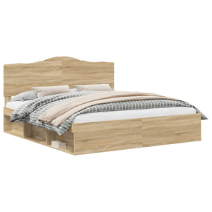 Sängram med huvudgavel Sonoma 200 x 200 cm Massiv furu