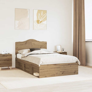 Sängram med huvudgavel Artisan Ek 120 x 190 cm Massiv furu