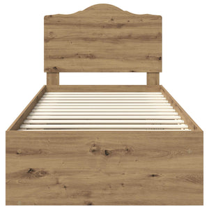 Sängram med huvudgavel Artisan Ek 90 x 190 cm Massiv furu