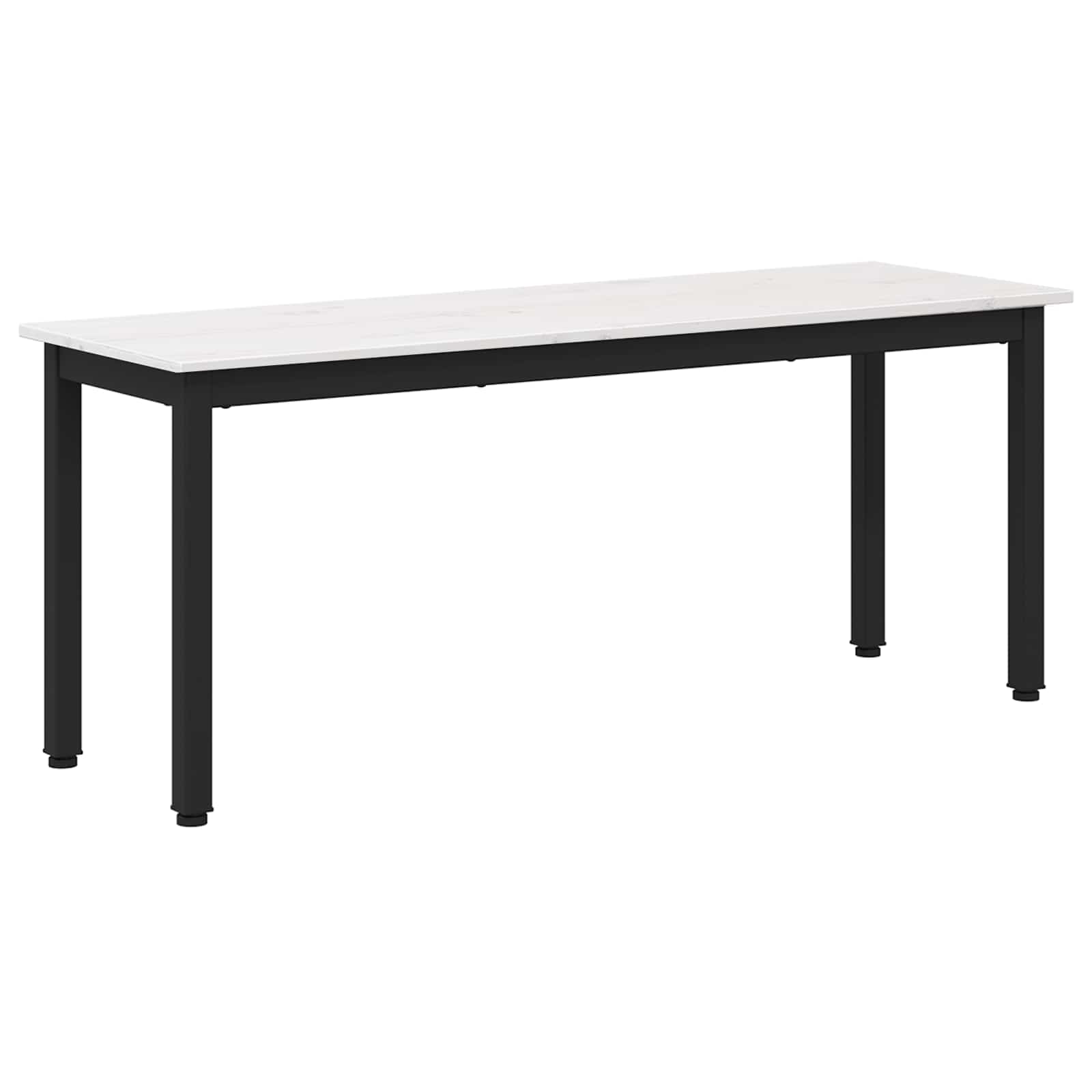 bänk Vit 110 x 35 x 45 cm Massiv furu