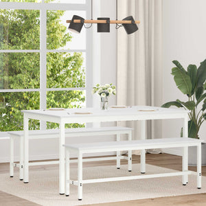 Matbord Vit 150 x 90 x 75 cm Massiv furu