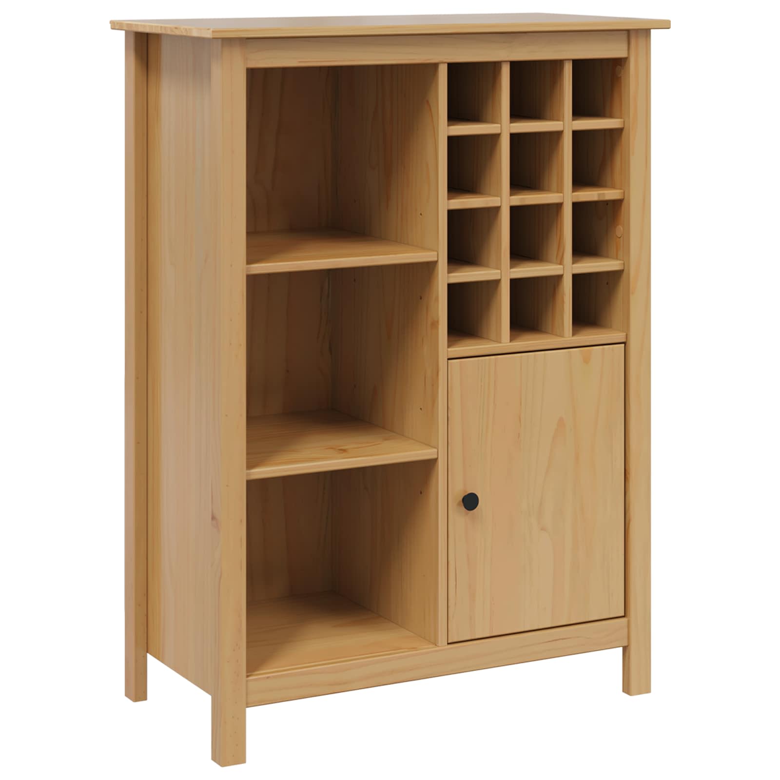 Vinskåp HILL Honung brun 79,5 x 40 x 107,5 cm Massiv furu