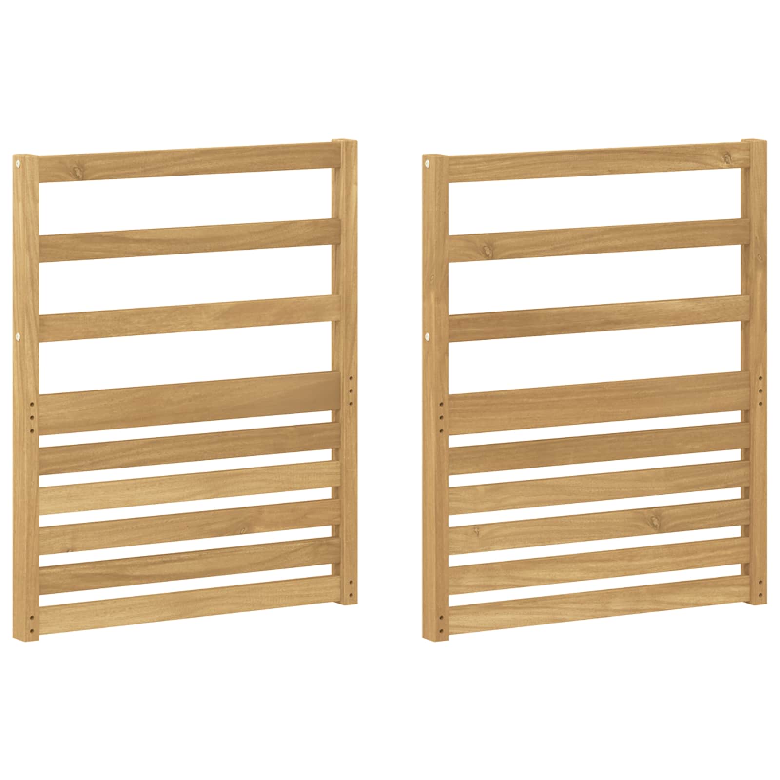 Armstödmodul 2 pcs Vit 59 x 4 x 73 cm Massivt Akaciaträ