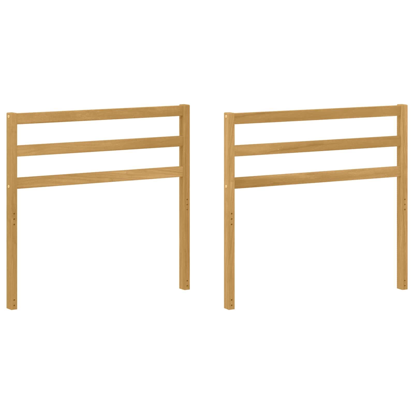 Armstödmodul 2 pcs Vit 79 x 4 x 73 cm Massivt Akaciaträ