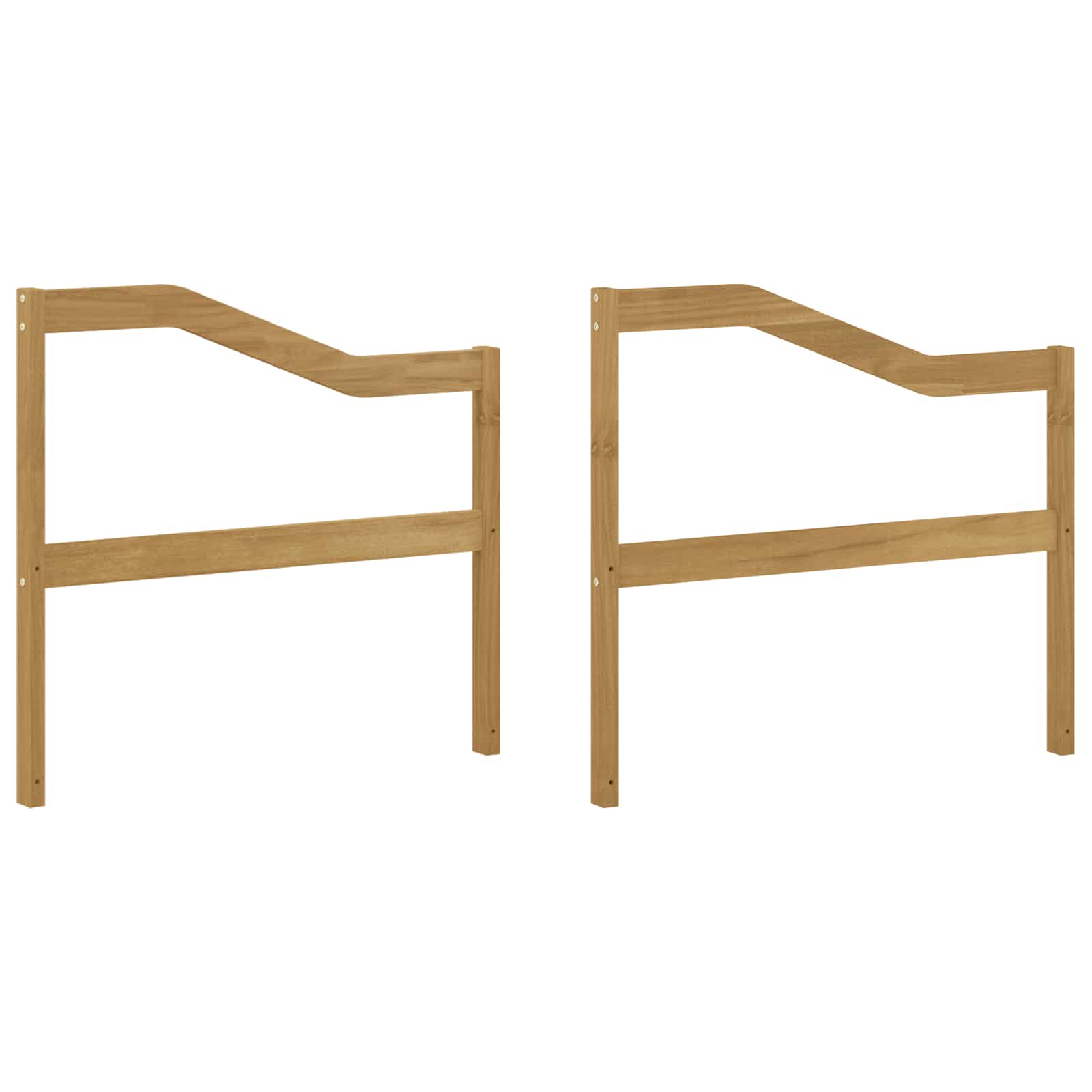Armstödmodul 2 pcs Vit 79 x 4 x 73 cm Massivt Akaciaträ