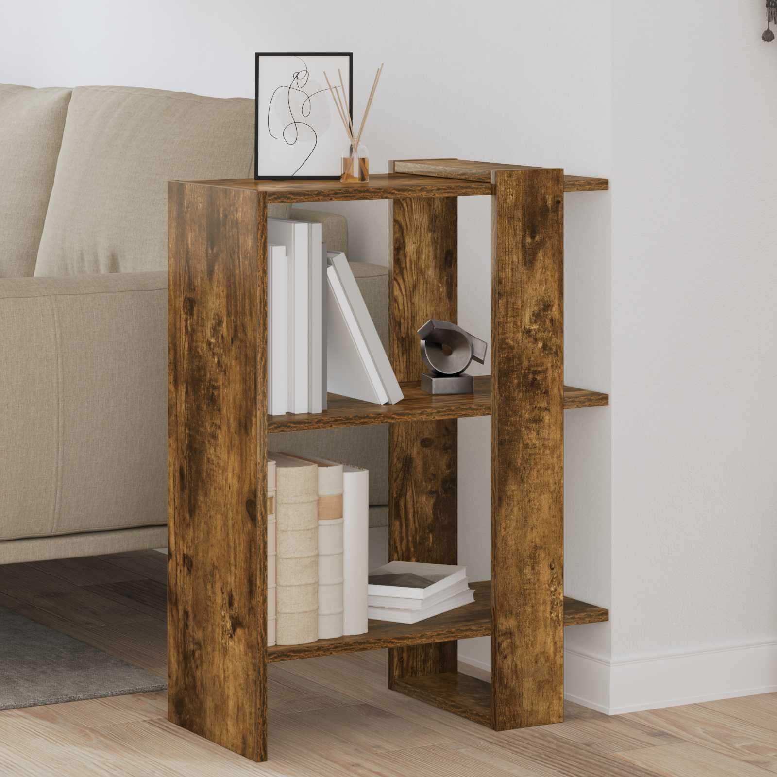 Hyllsystem Rökt ek 52 x 25 x 71,5 cm Konstruerat trä