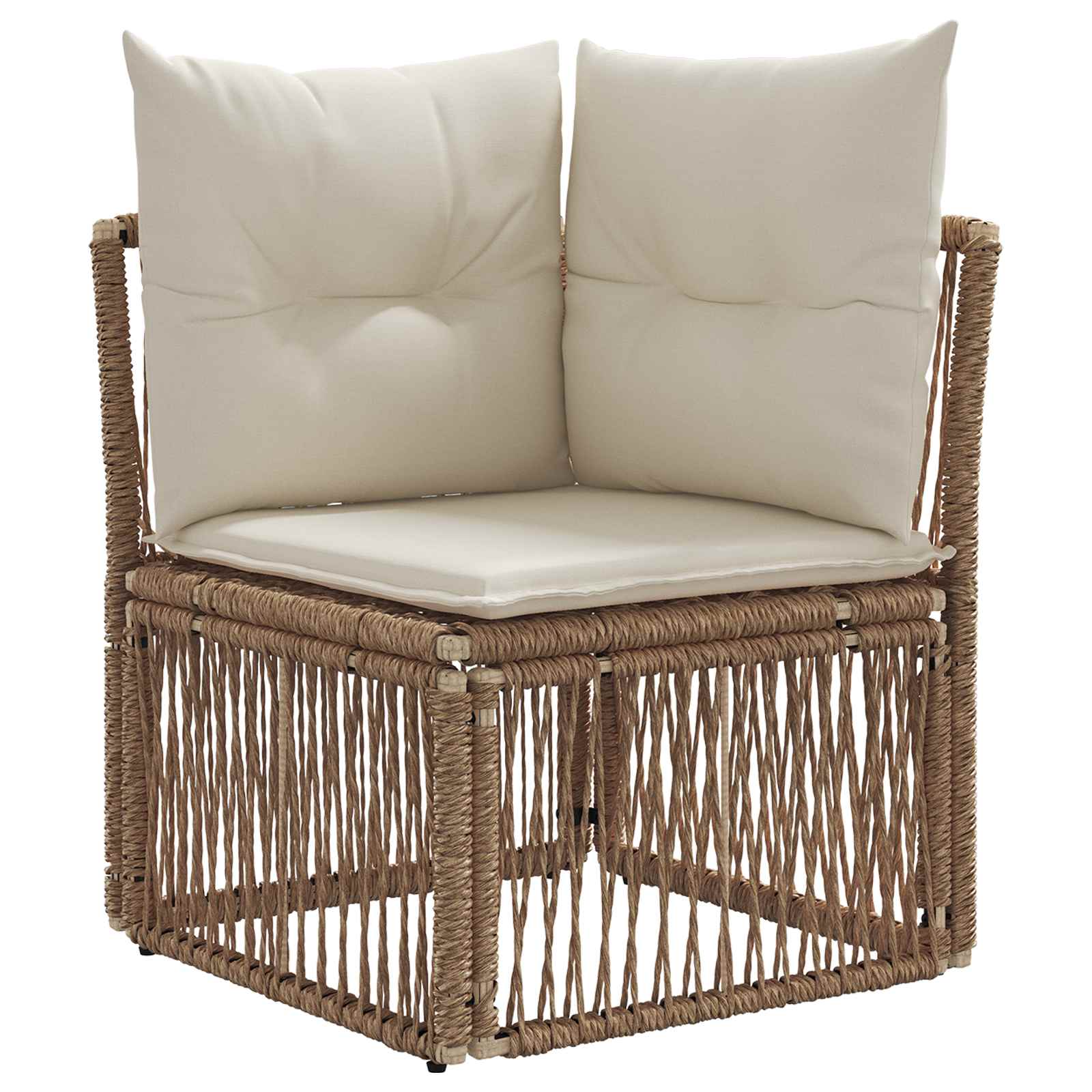Hörnsofa Beige konstrotting