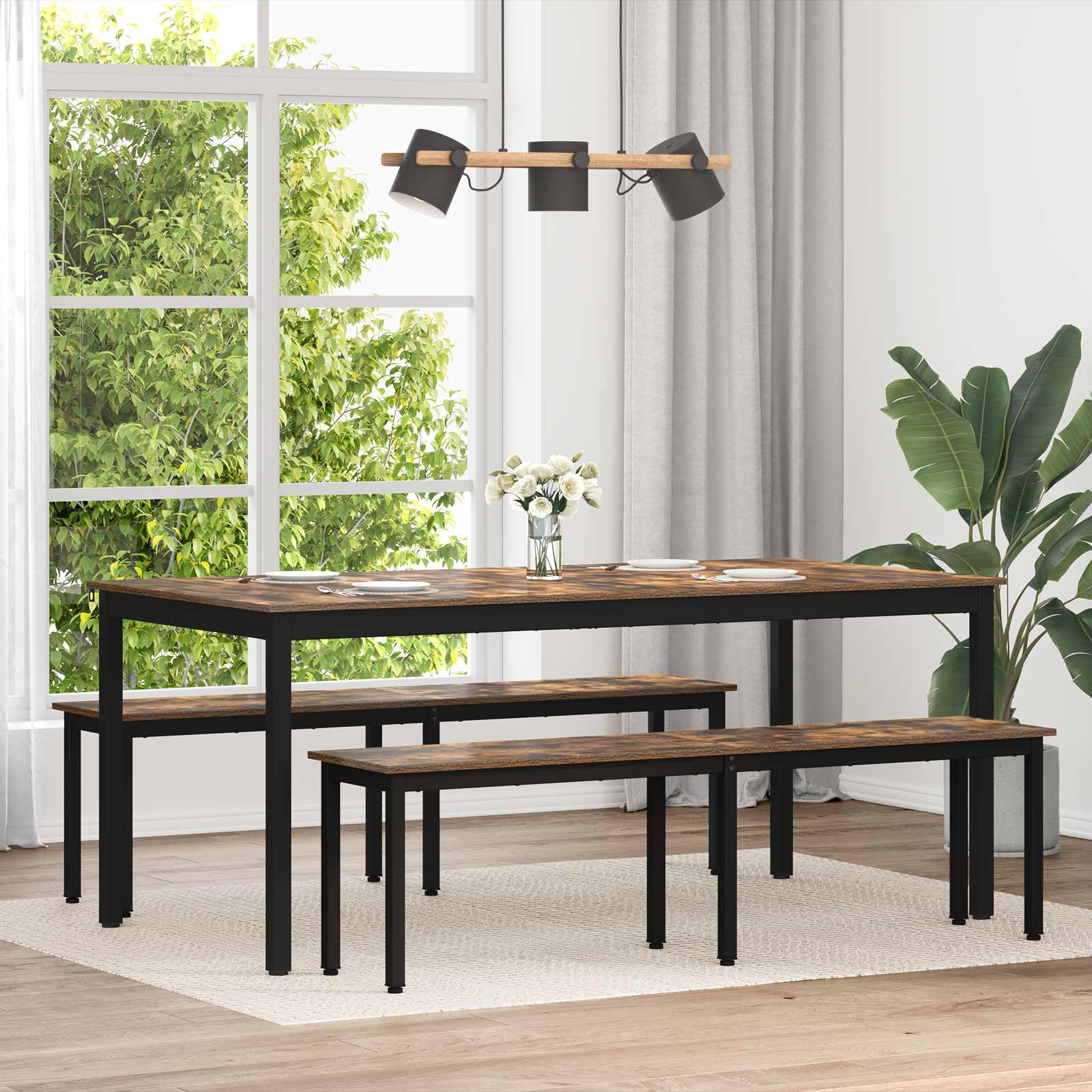 Matbord 2 pcs 180 x 90 x 75 cm Konstruerat trä