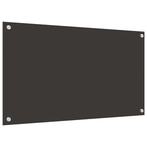 Köksplånbak 2 pcs Mörkgrå 90 x 50 cm härdat glas