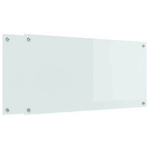Köksplånbak 2 pcs Vit 100 x 50 cm härdat glas