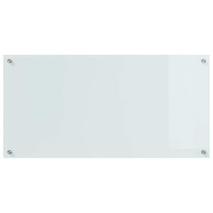 Köksplånbak 2 pcs Vit 100 x 50 cm härdat glas