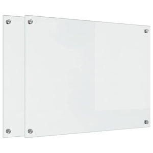 Köksplånbak 2 pcs Transparent 80 x 60 cm härdat glas