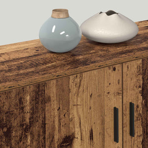 Väggmonterad TV-byrå Set 2 pcs Gammalt trä 100 x 34,5 x 40 cm