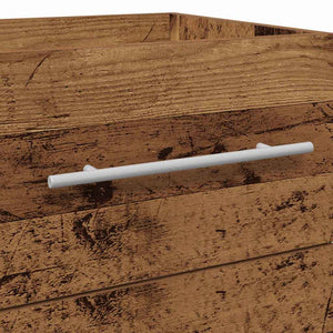 Badrumsskåp med handfat med låda Gammalt trä 41 x 38,5 x 48 cm