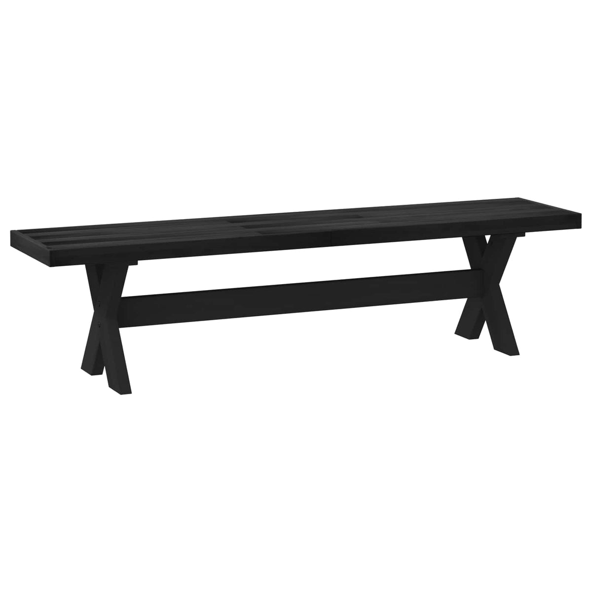 Matbänk NOAIN 180 x 41 x 45 cm Massivt furu Svart