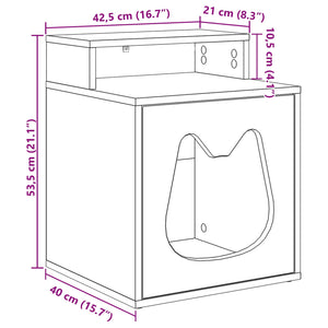 Katt hus Gammalt trä 42,5 x 40 x 53,5 cm Konstruerat trä