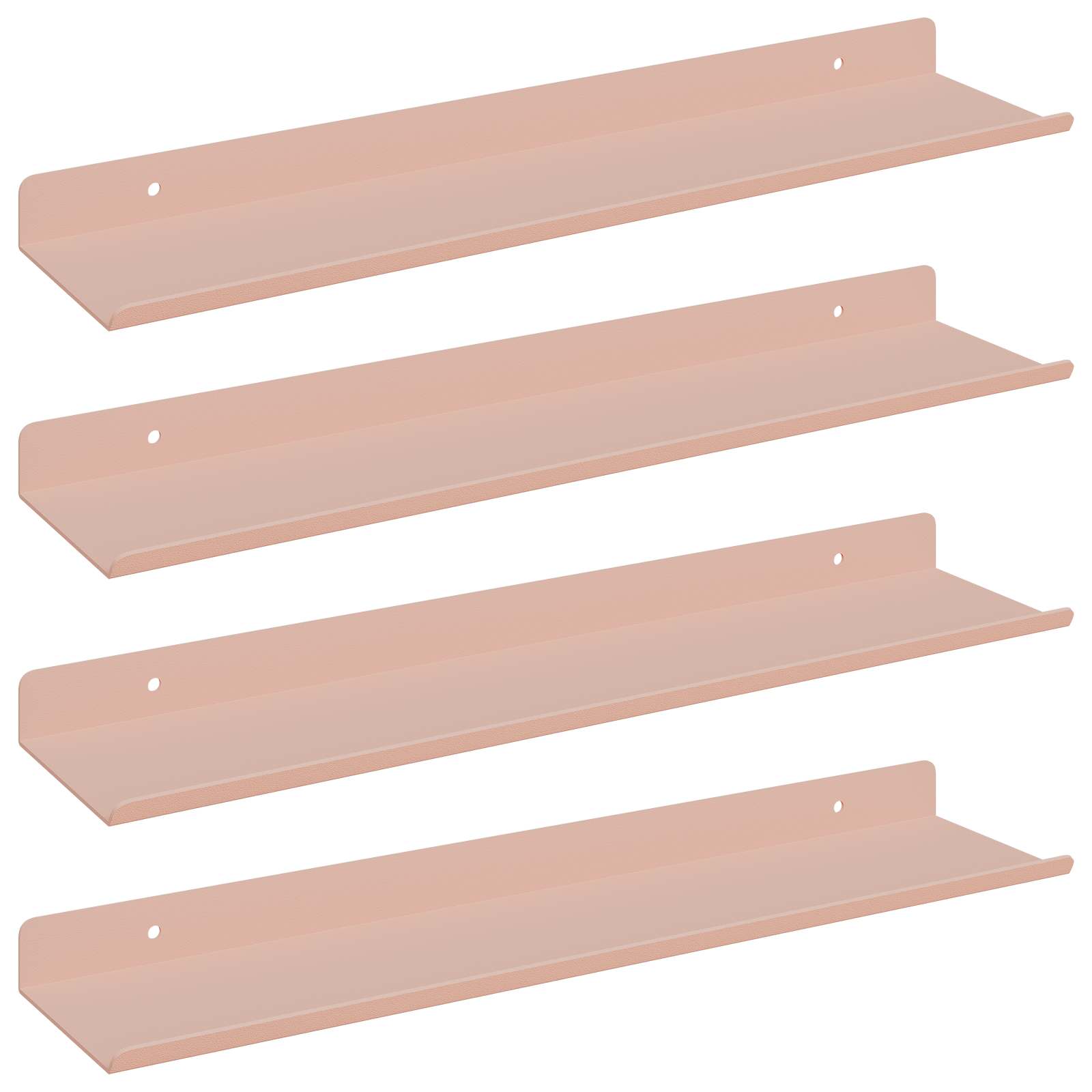 Flytande hylla 4 st Rosa 40 x 8,5 x 2,5 cm Stål