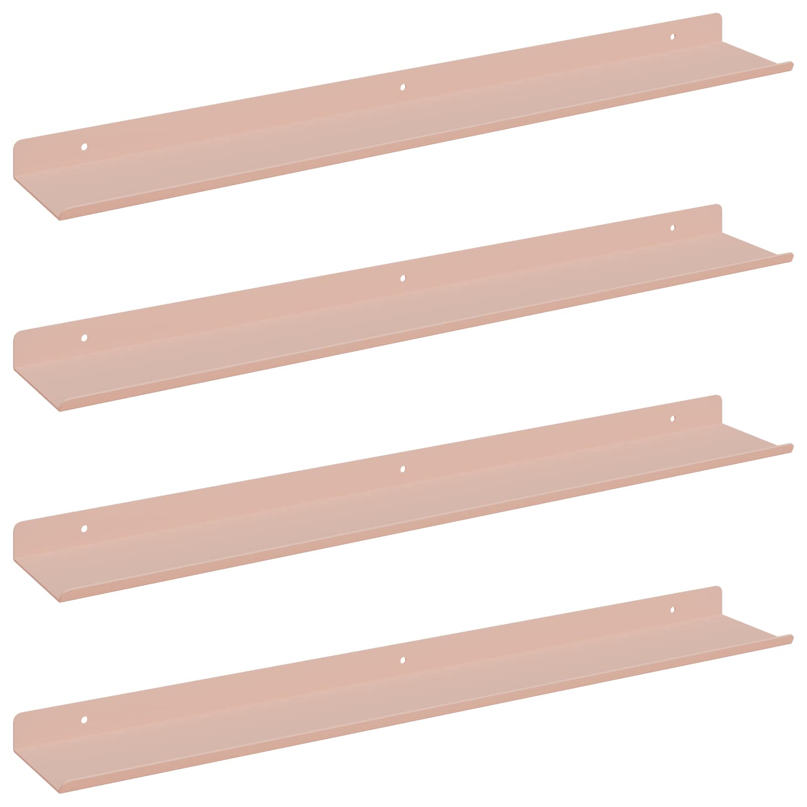 Flytande hylla 4 st Rosa 60 x 8,5 x 2,5 cm Stål