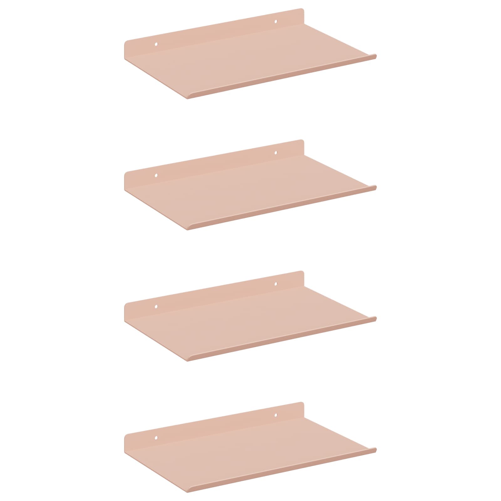 Flytande hylla 4 st Rosa 30 x 18 x 2,5 cm Stål