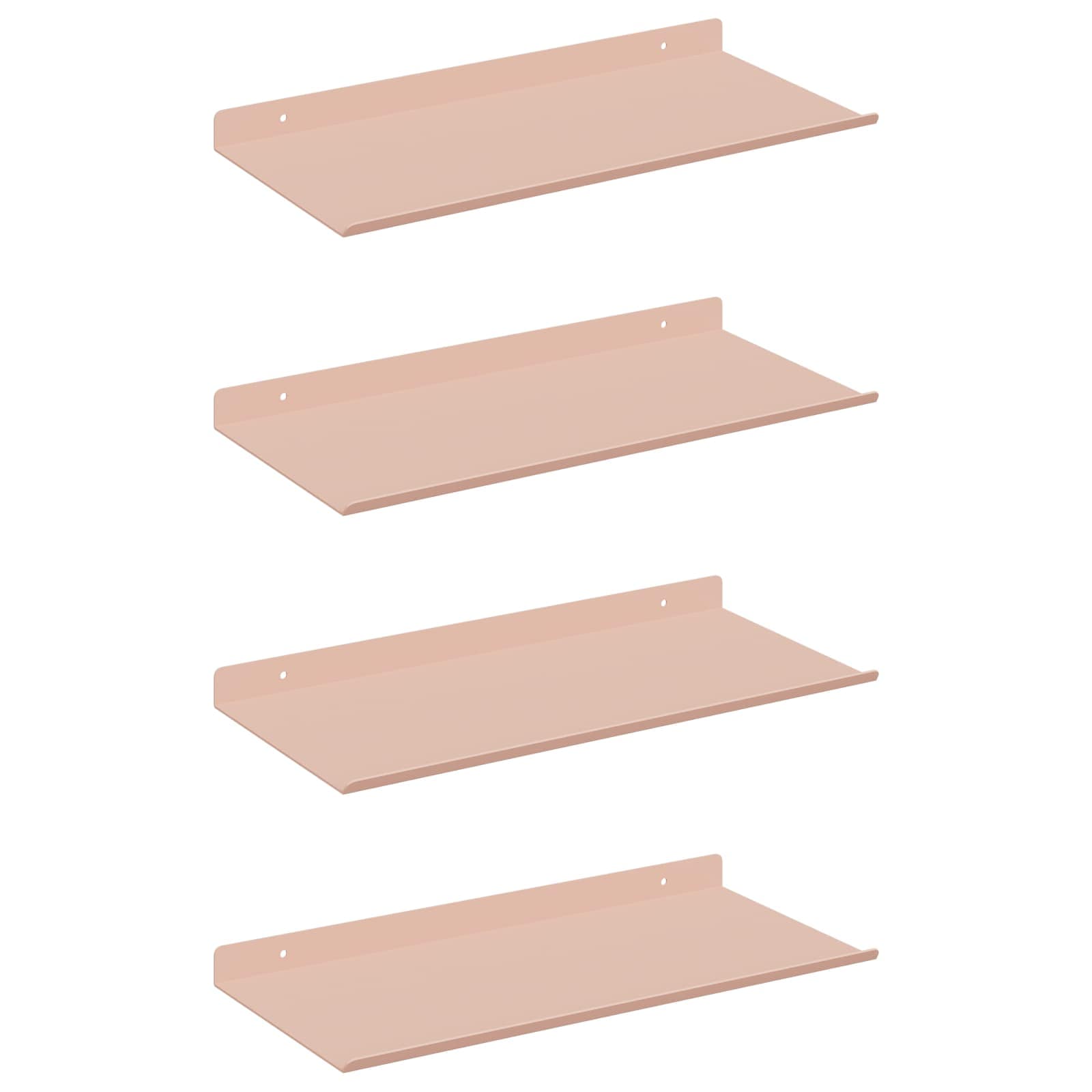 Flytande hylla 4 st Rosa 40 x 18 x 2,5 cm Stål