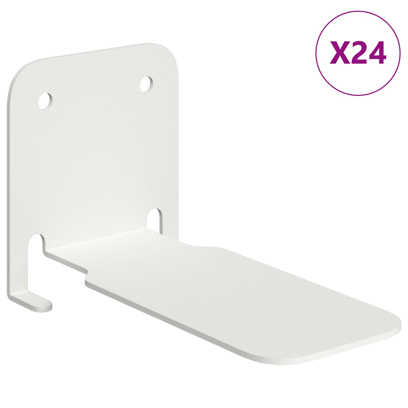 Osynlig svävande hylla 24 st Vit 6 x 11 x 6,5 cm